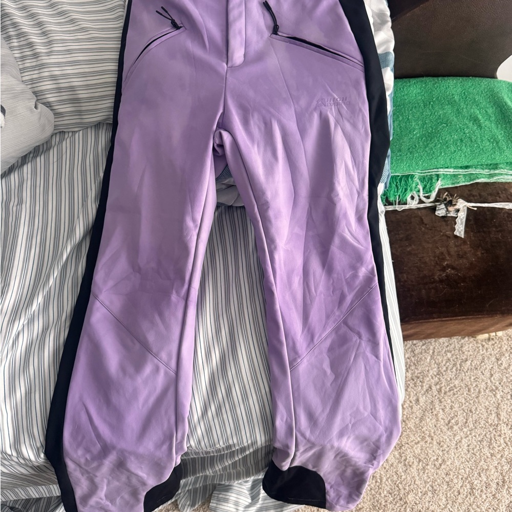 Purple and Black snow Pants